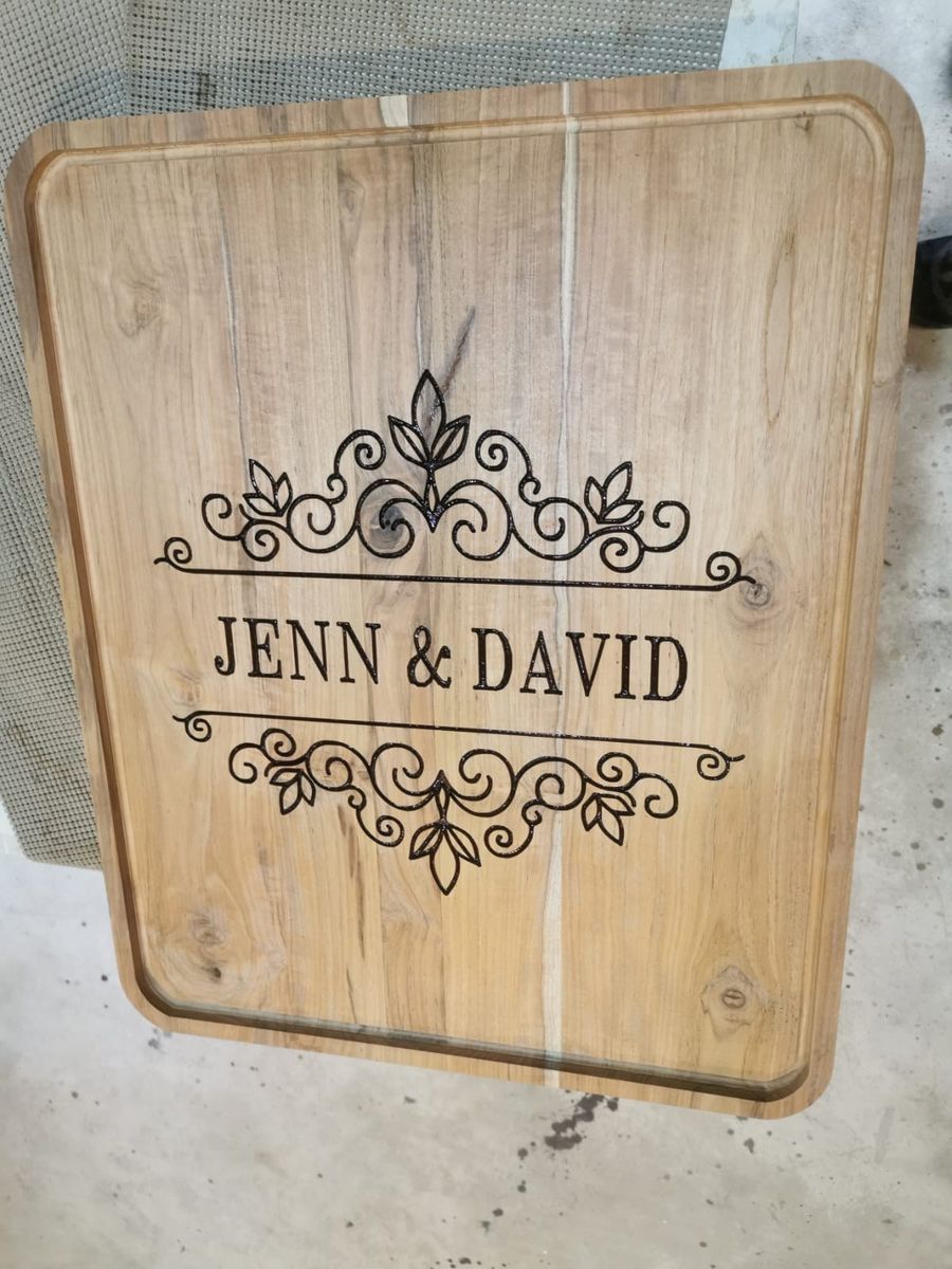 Engraved serving board