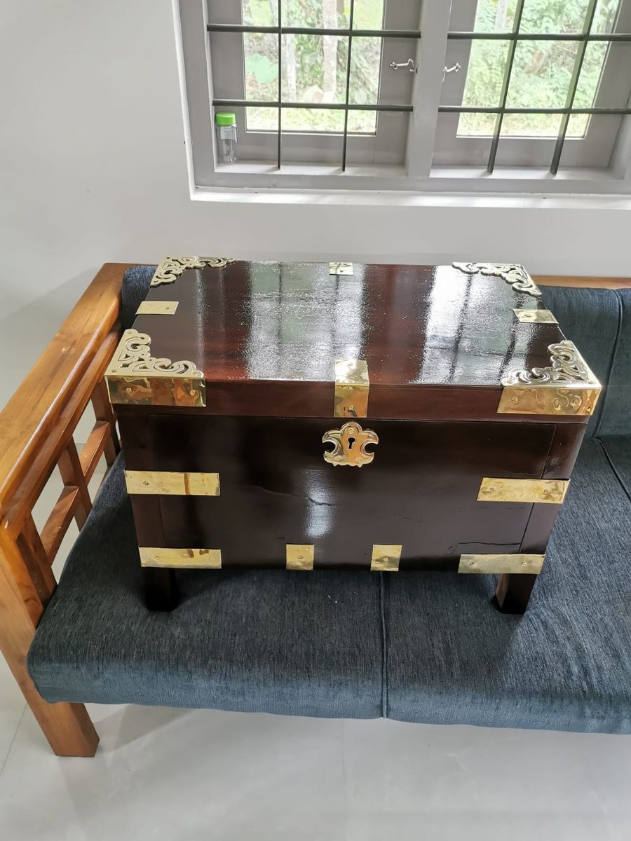 A brass-bound chest