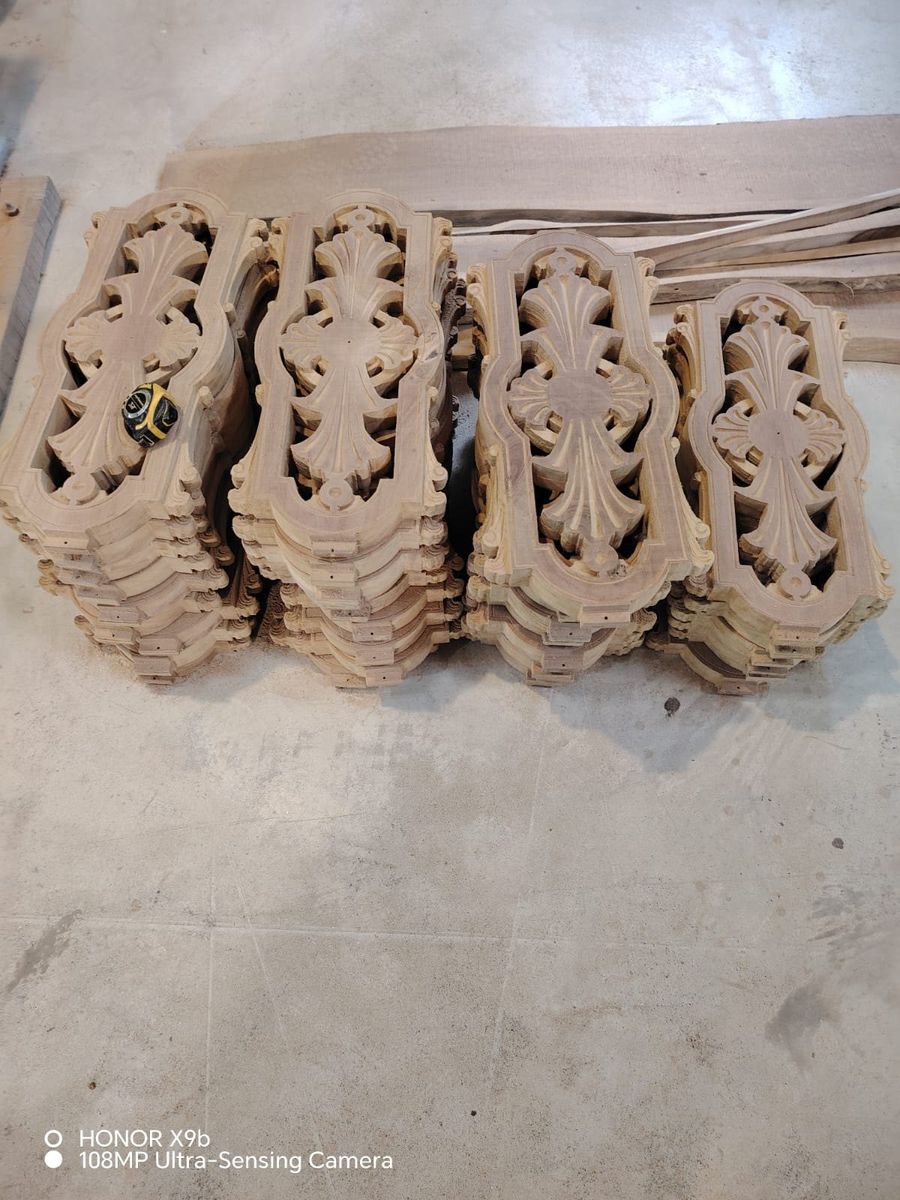 Carved cresting pieces