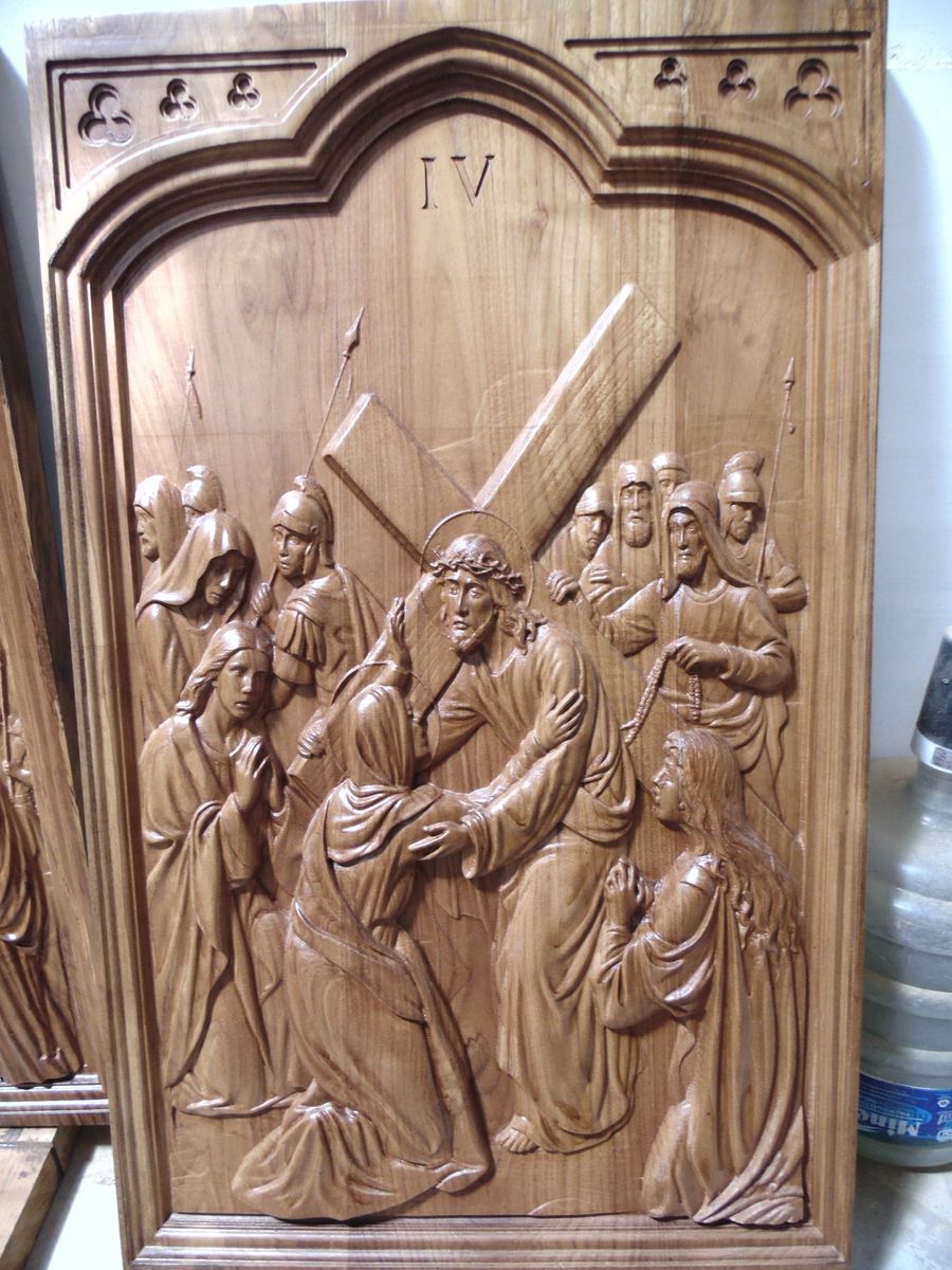 Jesus meets his mother