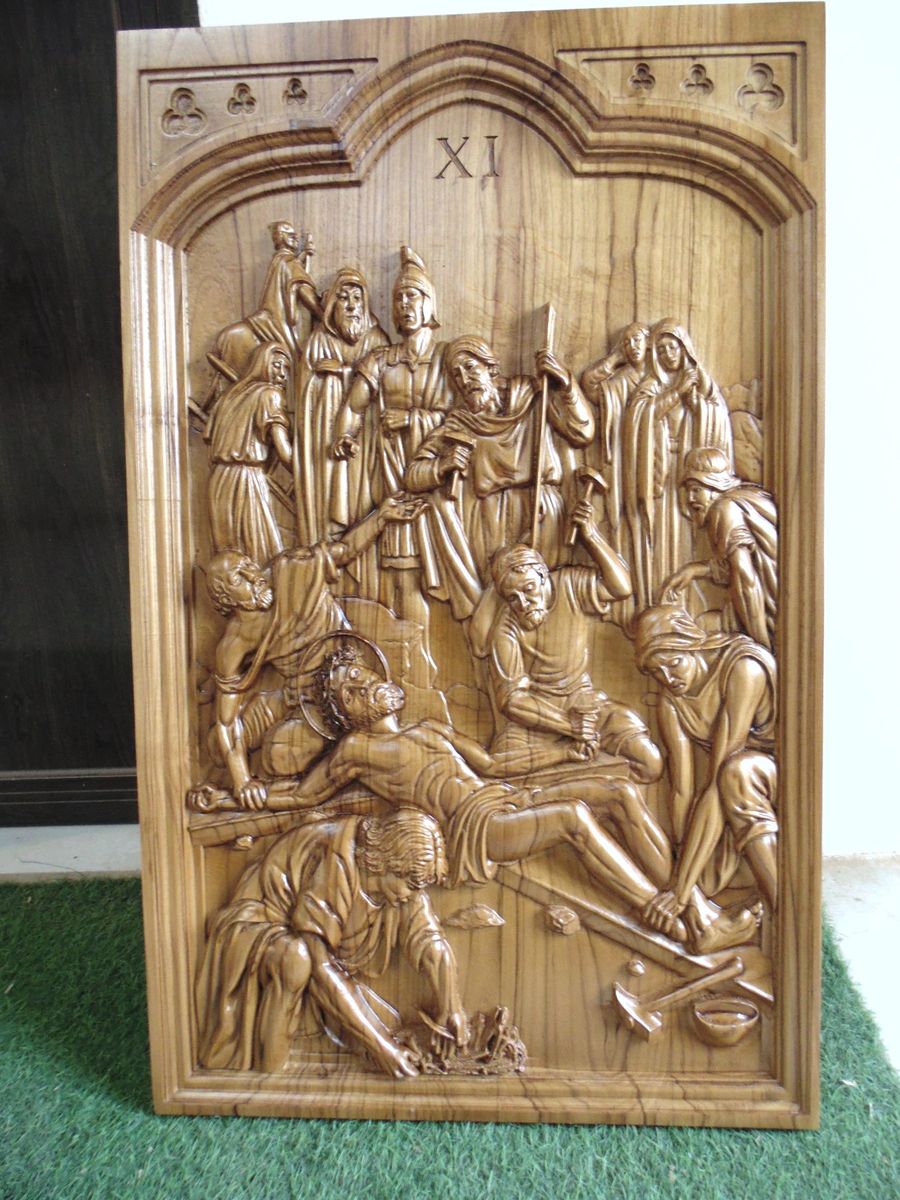 Jesus is nailed to the cross